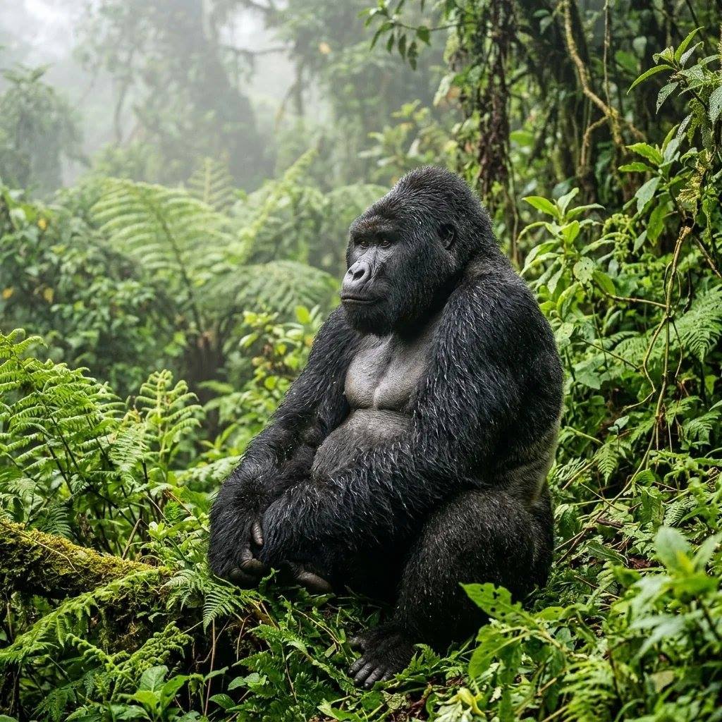 Mountain gorilla in Bwindi Impenetrable Forest